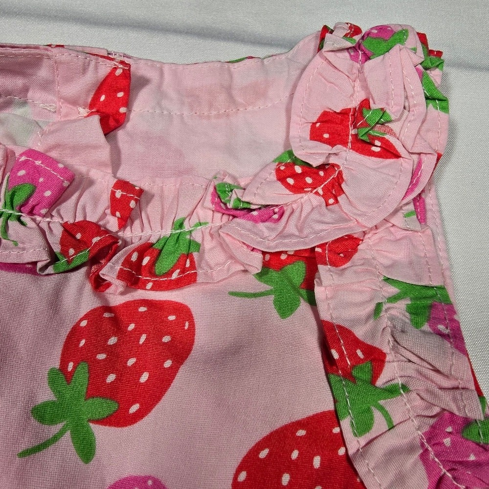 Gymboree Strawberry Print Dress Girls 4T NWT Cottagecore Summer Ruffle - Picture 3 of 5